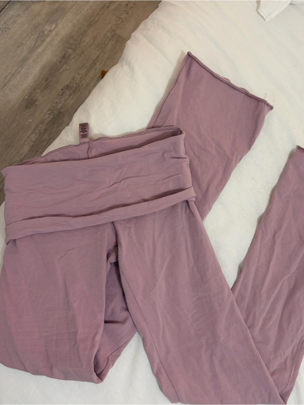 SKIMS Dusk dusty pink Fold Over Cotton Jersey Pant